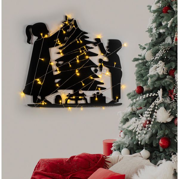 Wallity, Xmasblack - 016, Scultura Da Parete, Nero, 100 % Metallo, 39 X 64 Cm-image