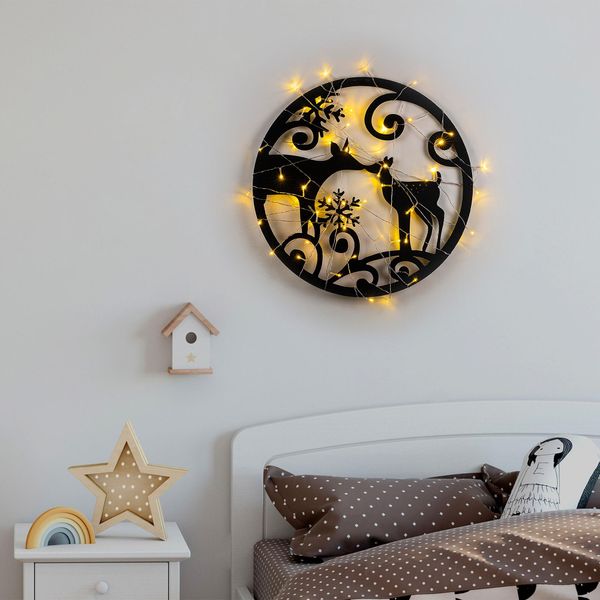Wallity, Xmasblack - 029, Scultura Da Parete, Nero, 100 % Metallo, 60 X 60 Cm-image