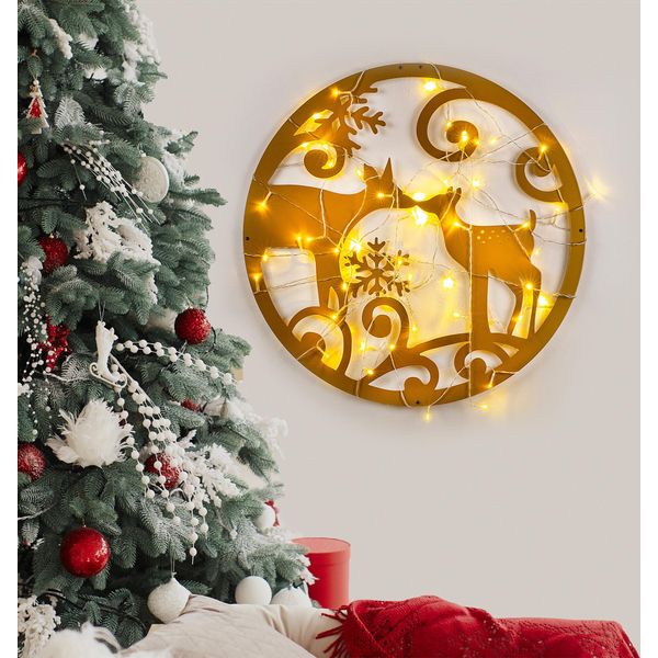 Wallity, Xmasgold - 029, Scultura Da Parete, Oro, 100 % Metallo, 60 X 60 Cm-image