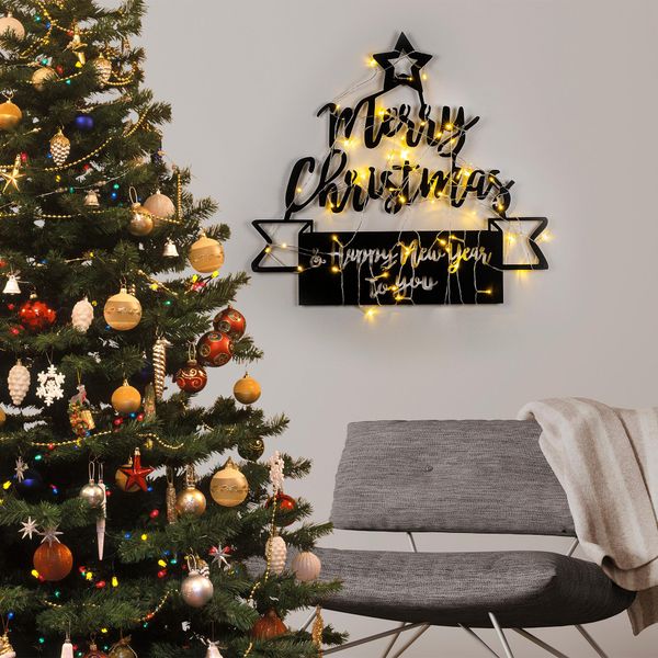 Wallity, Xmasblack - 004, Scultura Da Parete, Nero, 100 % Metallo, 67 X 62 Cm-image