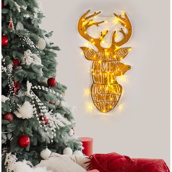 Wallity, Xmasgold - 003, Scultura Da Parete, Oro, 100 % Metallo, 36 X 56 Cm-image