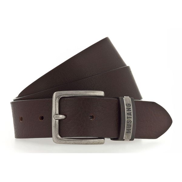 Mustang Pelle Cintura Classic Leather Belt W115 Dark Brown Marrone Scuro-image