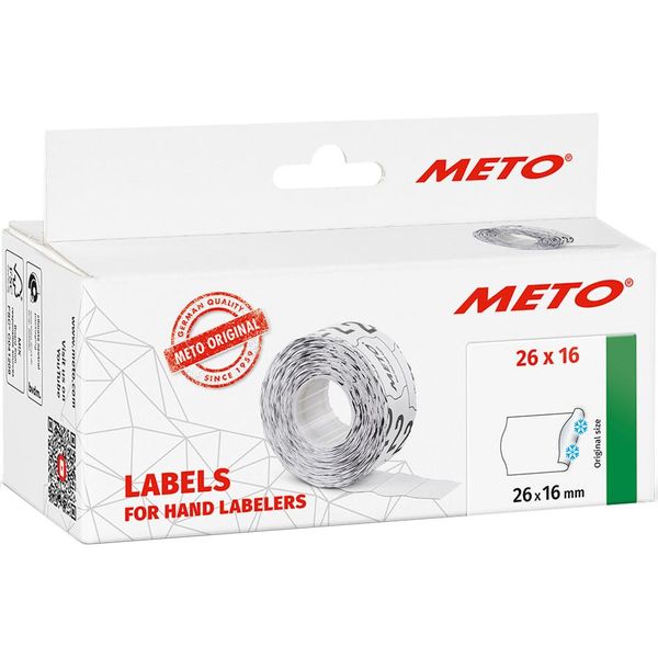 Meto 9517185 Etichette Meto Per Etichettatrici Di Prezzo, 26 X 16 Mm, Bianco-image