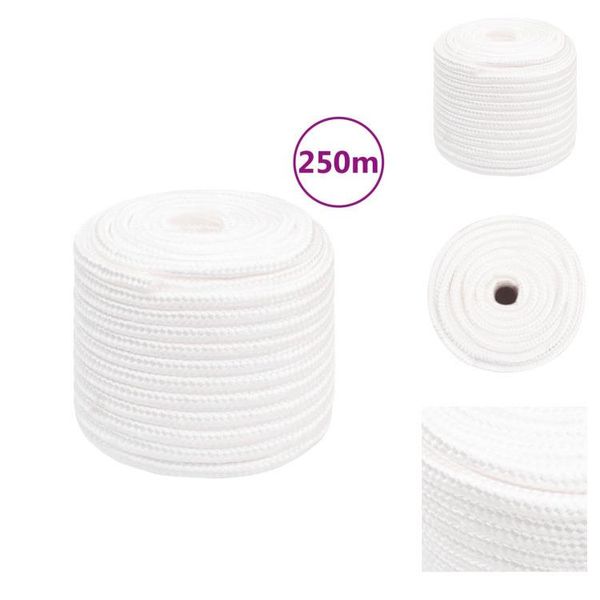 Vidaxl Corda Da Barca Bianca 16 Mm 250 M In Polipropilene - Corde-image