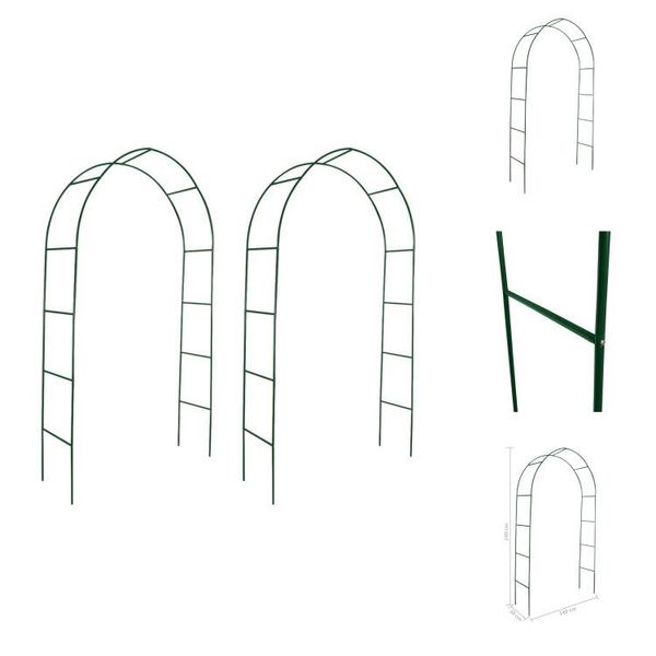 2X Arco Per Rose Da Giardino Colonna Per Rose A Traliccio - Archi Di Rose, Tralicci E Pergole-image