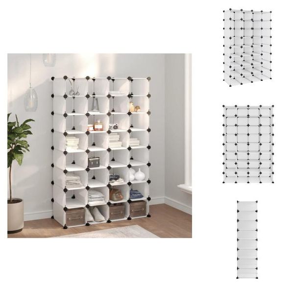 Vidaxl Scarpiera Trasparente 93X36,5X140 Cm Pp - Scarpiere E Armadietti-image
