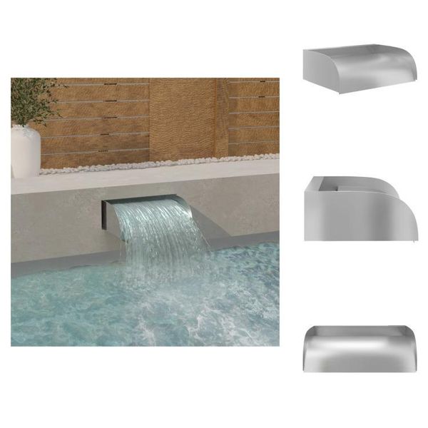 Vidaxl Cascata 45X34X14 Cm In Acciaio Inox 304 - Fontane E Cascate-image