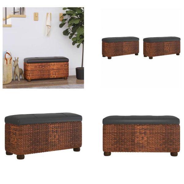 Vidaxl Panche Con Vano Portaoggetti E Cuscini In Marrone 2 Pezzi 69 Cm Cane - Panca Con Vano Portaoggetti - Panche Con Vano Portaoggetti - Panca Con Vano Portaoggetti - Panca Con Vano Portaoggetti-image