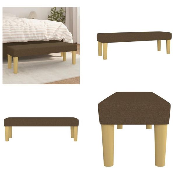 Vidaxl Panca Marrone Scuro 100X30X30 Cm In Tessuto - Panca - Panca - Panca Per Corridoio-image