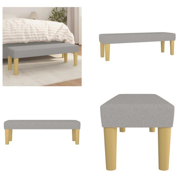 Vidaxl Panca Grigio Chiaro 100X30X30 Cm In Tessuto - Panca - Panca - Panca Per Corridoio-image