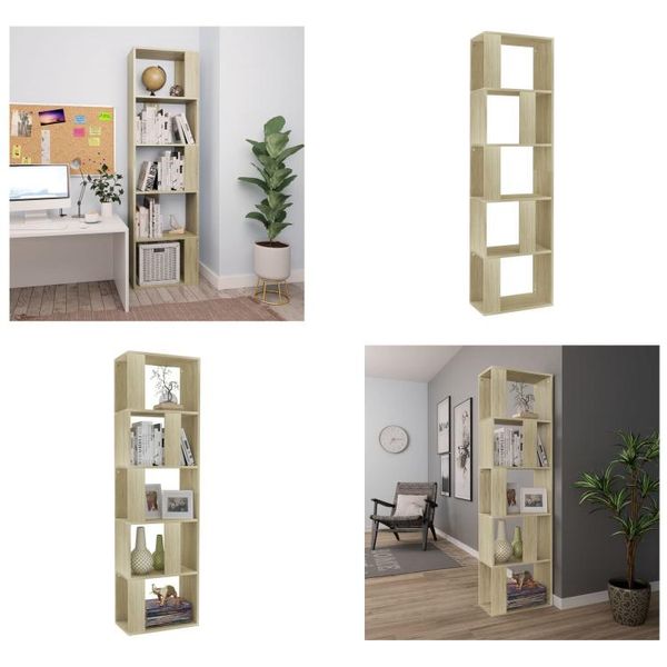 Vidaxl Libreria/Divisorio Sonoma Rovere 45X24X159 Cm Materiale A Base Di Legno - Libreria - Librerie - Libreria - Librerie-image