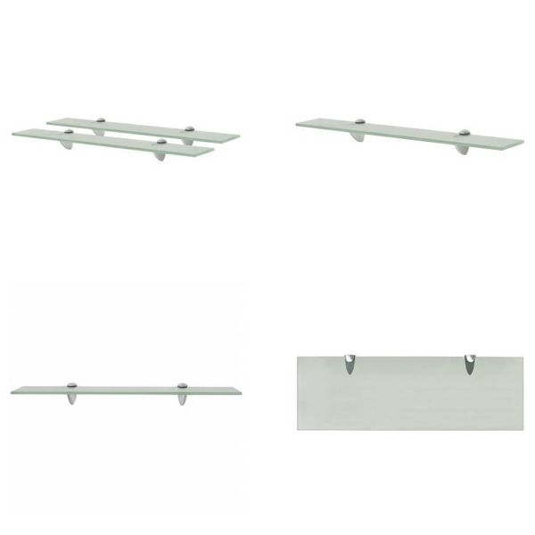 Vidaxl Mensole Galleggianti 2 Pz. Vetro 60X20 Cm 8 Mm - Mensola Galleggiante - Mensole Galleggianti - Mensola A Muro - Mensole A Muro-image