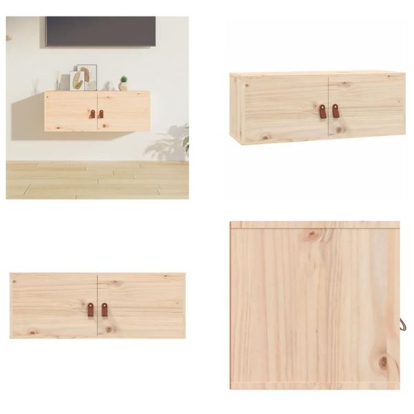 Vidaxl Armadio A Muro 80X30X30 Cm In Pino Massiccio - Armadio A Muro - Armadio A Muro - Armadio A Muro In Legno Massiccio-image