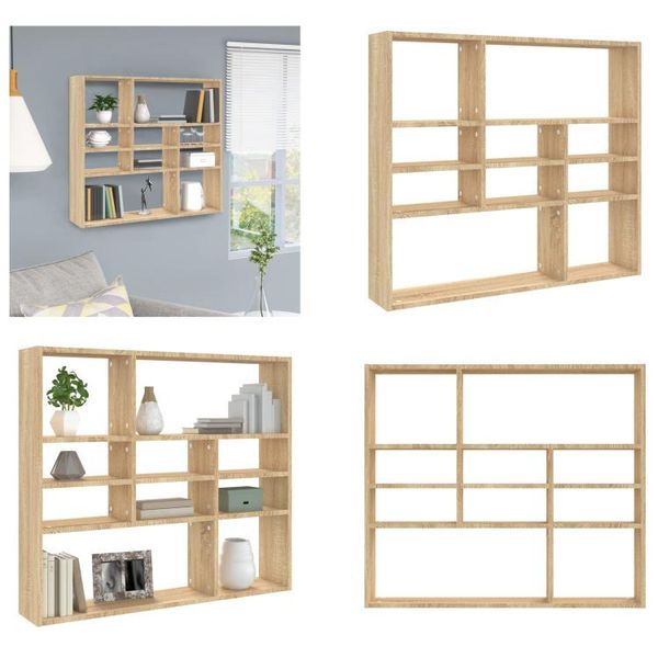 Vidaxl Scaffale A Muro Rovere Sonoma 90X16X78 Cm - Scaffale A Muro - Scaffale A Muro - Scaffale - Scaffali - Mensole-image