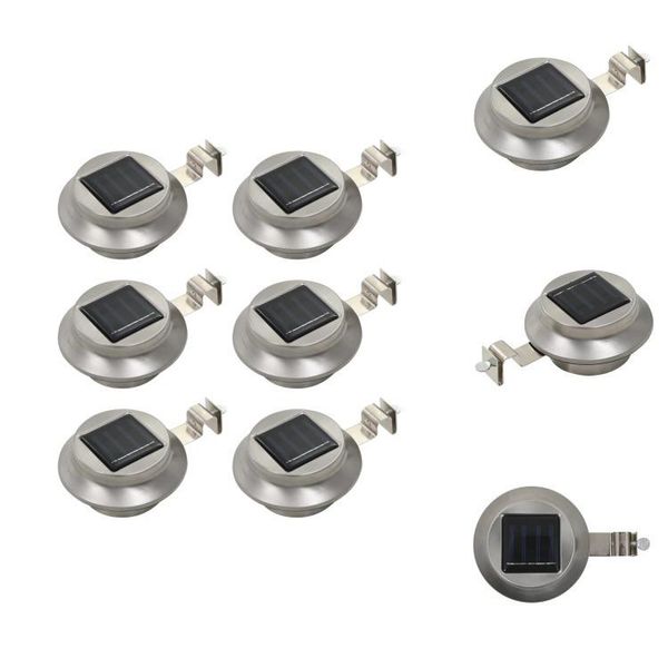 Vidaxl Luci Solari Da Esterno 6 Pezzi Led Rotondo 12 Cm Bianco - Illuminazione Esterna-image