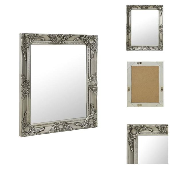 Vidaxl Specchio Da Parete In Stile Barocco 50X60 Cm Argento - Specchio-image
