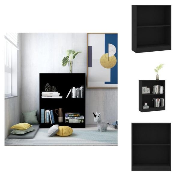 Vidaxl Libreria Nera 60X24X74,5 Cm Materiale A Base Di Legno - Librerie E Scaffali-image