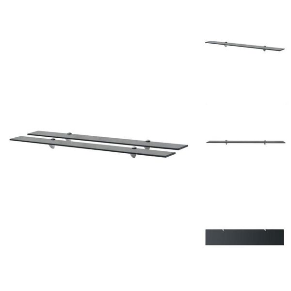 Vidaxl Mensole Galleggianti 2 Pz. Vetro 100X20 Cm 8 Mm - Mensole A Muro-image