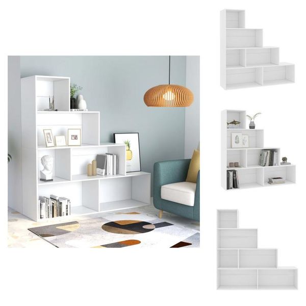 Vidaxl Libreria/Divisorio Bianco 155X24X160 Cm In Materiale Ligneo - Librerie E Scaffali-image