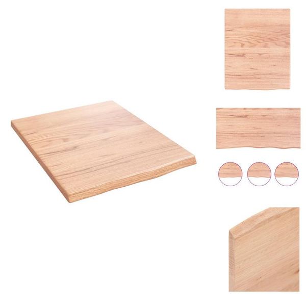 Vidaxl Mensola A Muro Marrone Chiaro 40X50X2 Cm In Legno Massiccio Trattato Con Rovere - Mensole A Muro-image
