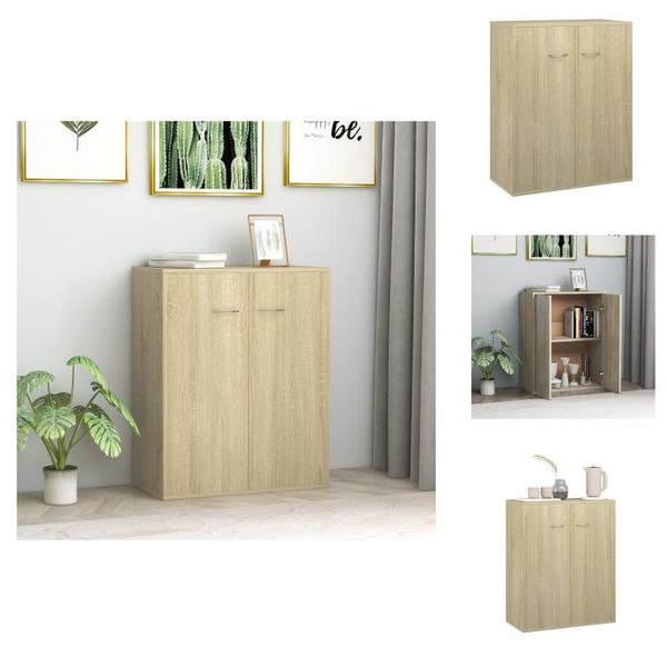 Vidaxl Credenza Rovere Sonoma 60X30X75 Cm Materiale Legno - Credenze-image