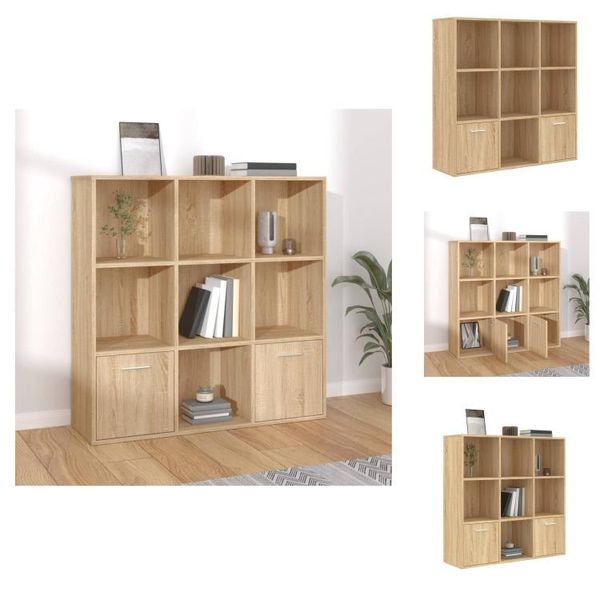 Vidaxl Libreria Rovere Sonoma 98X30X98 Cm In Materiale Ligneo - Librerie E Scaffalature-image