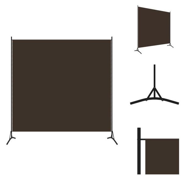Vidaxl 1 Pezzo Divisorio Marrone 175X180 Cm - Divisori Per Ambienti-image