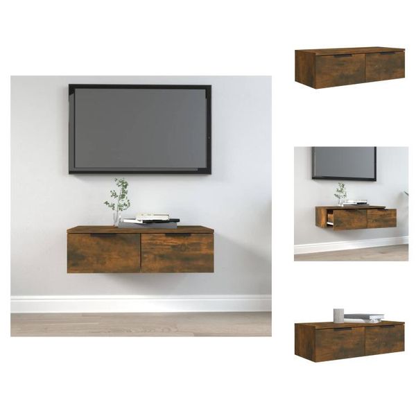 Vidaxl Armadio A Muro Rovere Fumé 68X30X20 Cm Materiale Legno - Mensole A Muro-image