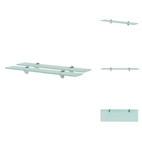 Vidaxl Mensole Galleggianti 2 Pz. Vetro 60X20 Cm 8 Mm - Mensole A Muro-image