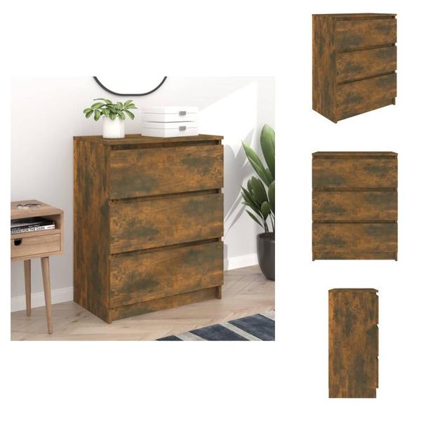 Vidaxl Credenza Rovere Fumé 60X35X76 Cm Materiale Legno - Credenze-image