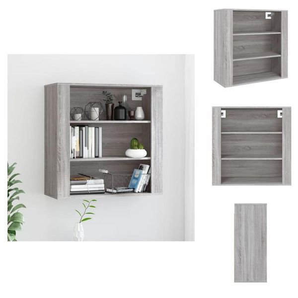 Vidaxl Armadio A Muro Grigio Sonoma 80X33X80 Cm Materiale Legno - Credenze-image