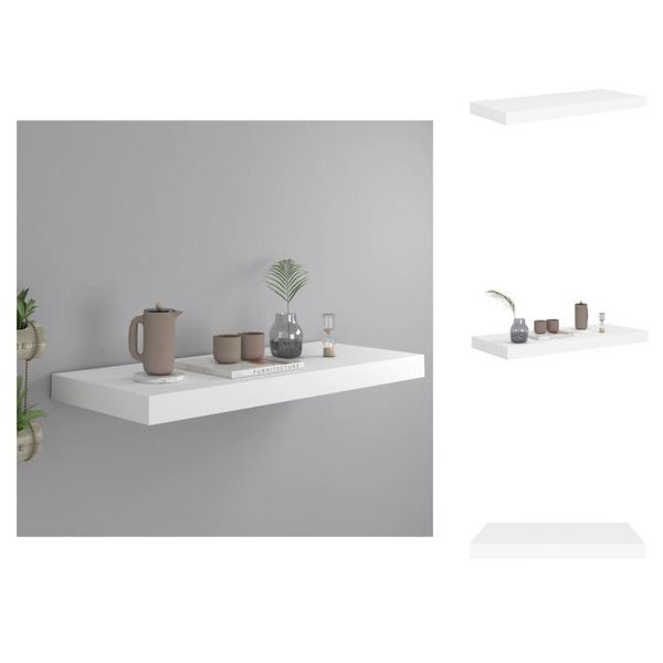 Vidaxl Scaffale Galleggiante Bianco 60X23,5X3,8 Cm Mdf - Mensole A Muro-image