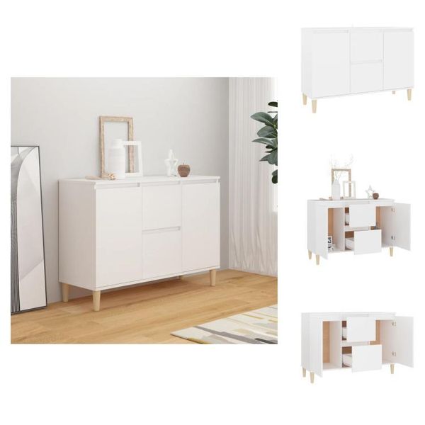 Vidaxl Credenza Bianca 103,5X35X70 Cm Materiale A Base Di Legno - Credenze-image
