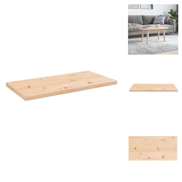 Vidaxl Piano Da Tavolo 80X40X2,5 Cm In Legno Massiccio Di Pino Rettangolare - Piani Da Tavolo-image