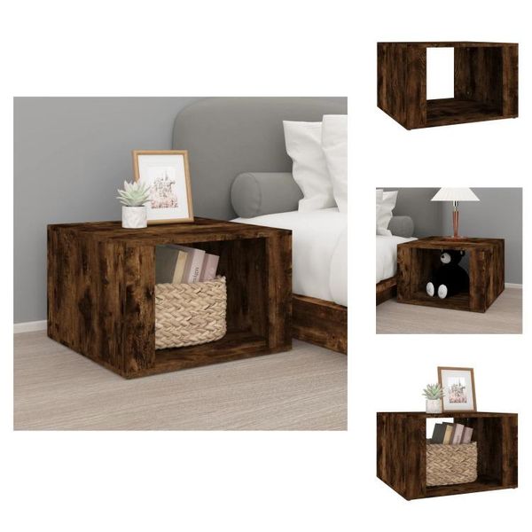 Vidaxl Comodino Rovere Fumé 57X55X36 Cm Materiale Legno - Comodini-image