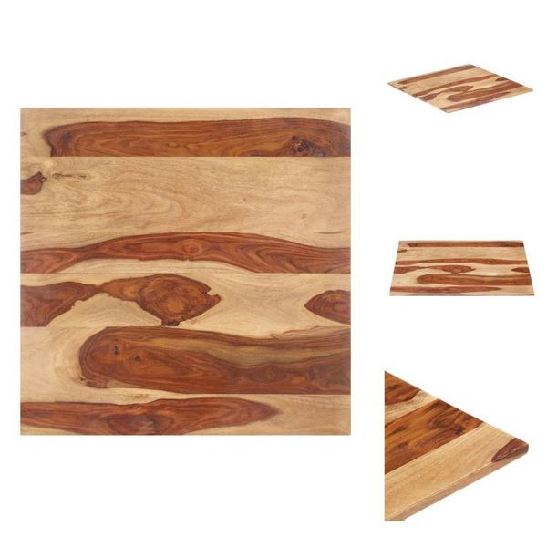 Vidaxl Piano Da Tavolo In Legno Massiccio Di Palissandro 15-16 Mm 80×80 Cm - Piani Da Tavolo-image