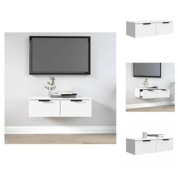Vidaxl Armadio A Muro Bianco 68X30X20 Cm In Legno - Mensole A Muro-image