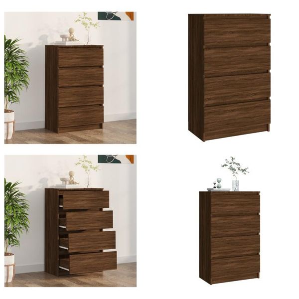 Vidaxl Credenza Look Rovere Marrone 60X35X98,5 Cm Materiale Legno - Credenza - Credenze - Armadio - Armadio Portaoggetti-image