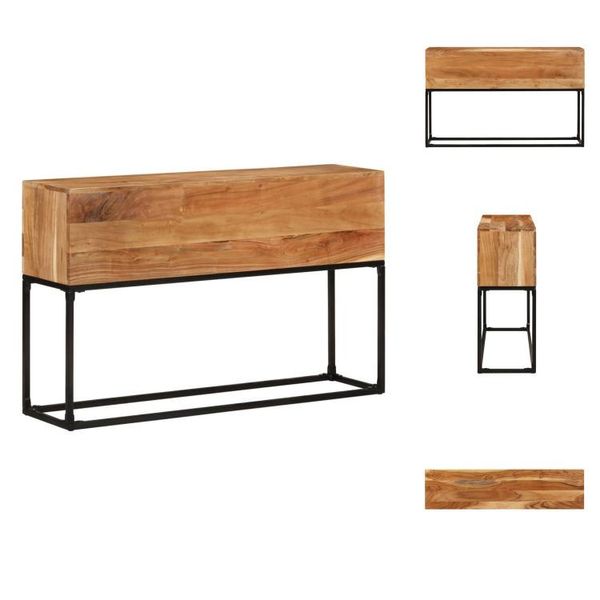 Vidaxl Tavolino 120X30X75 Cm In Legno Massiccio Di Acacia - Tavolini-image