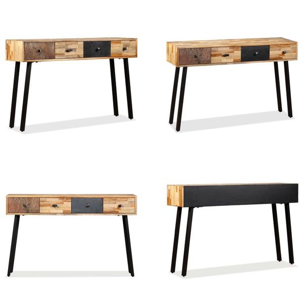 Vidaxl Tavolino Da Salotto Teak Riciclato Massiccio 120 X 30 X 76 Cm - Tavolino Da Salotto - Tavolini Da Salotto - Tavolini Da Salotto-image