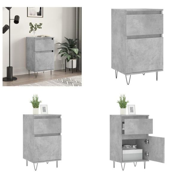 Vidaxl Credenza Betongrau 40X35X70 Cm Holzwerkstoff - Credenza - Credenze - Comò - Anrichte-image