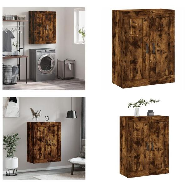 Vidaxl Armadio A Muro In Rovere Fumé 69,5X34X90 Cm Materiale A Base Di Legno - Armadio A Muro - Armadio A Muro - Armadio - Armadio A Muro-image