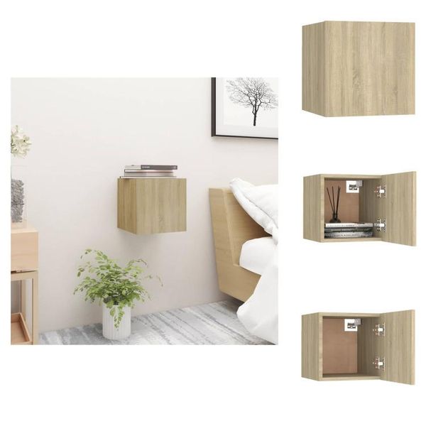 Vidaxl Comodino Rovere Sonoma 30,5X30X30 Cm Materiale Legno - Comodini-image