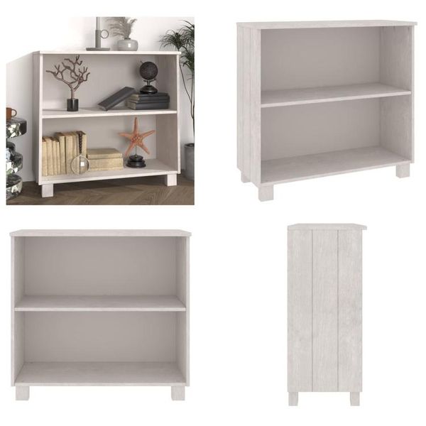Vidaxl Credenza Hamar Bianco 85X35X80 Cm Pino Massiccio - Credenza - Credenze - Credenza In Legno - Credenza In Legno Massello-image
