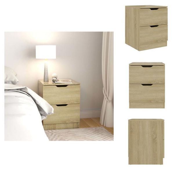 Vidaxl Comodino Rovere Sonoma 40X40X50 Cm Truciolato - Comodini-image
