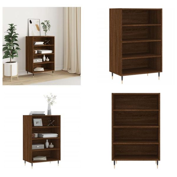 Vidaxl Credenza In Rovere Marrone 57X35X90 Cm Materiale A Base Di Legno - Credenza - Credenze - Armadietto-image