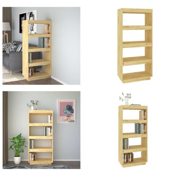 Vidaxl Scaffale/Divisorio 60X35X135 Cm In Pino Massiccio - Scaffale - Librerie - Scaffale In Legno - Divisorio Per Ambienti-image