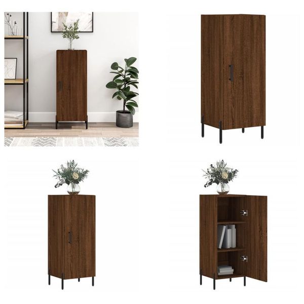 Vidaxl Credenza Look Rovere Marrone 34,5X34X90 Cm Materiale Legno - Credenza - Credenze - Armadio - Credenza-image
