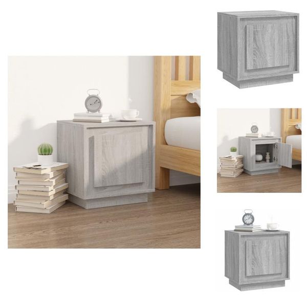 Vidaxl Comodino Grigio Sonoma 44X35X45 Cm Materiale A Base Di Legno - Comodini-image
