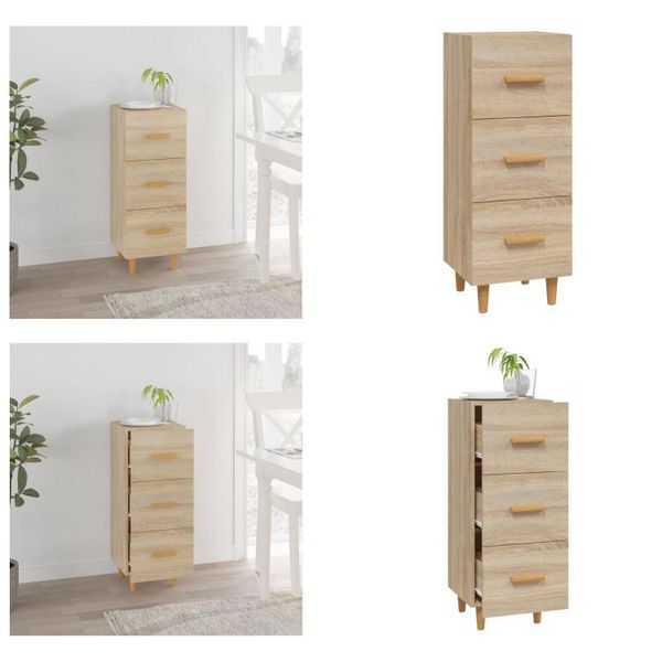 Vidaxl Credenza In Rovere Sonoma 34,5X34X90 Cm - Credenza - Credenze - Armadio - Armadio Portaoggetti-image